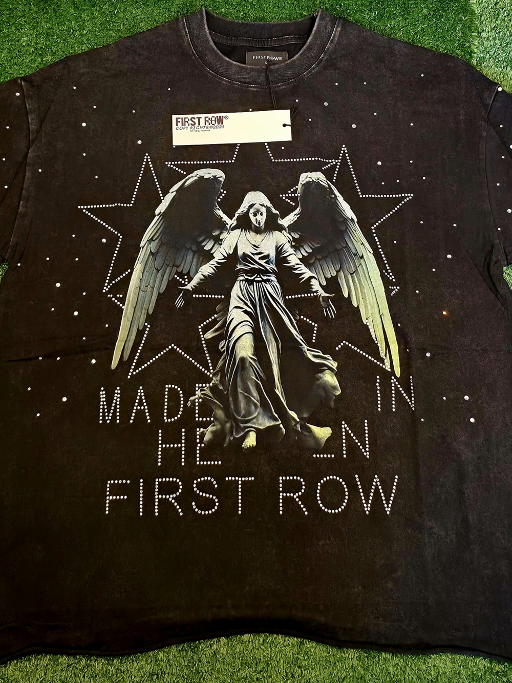 First Row Black Angel Graphic Short Sleeve Tee
